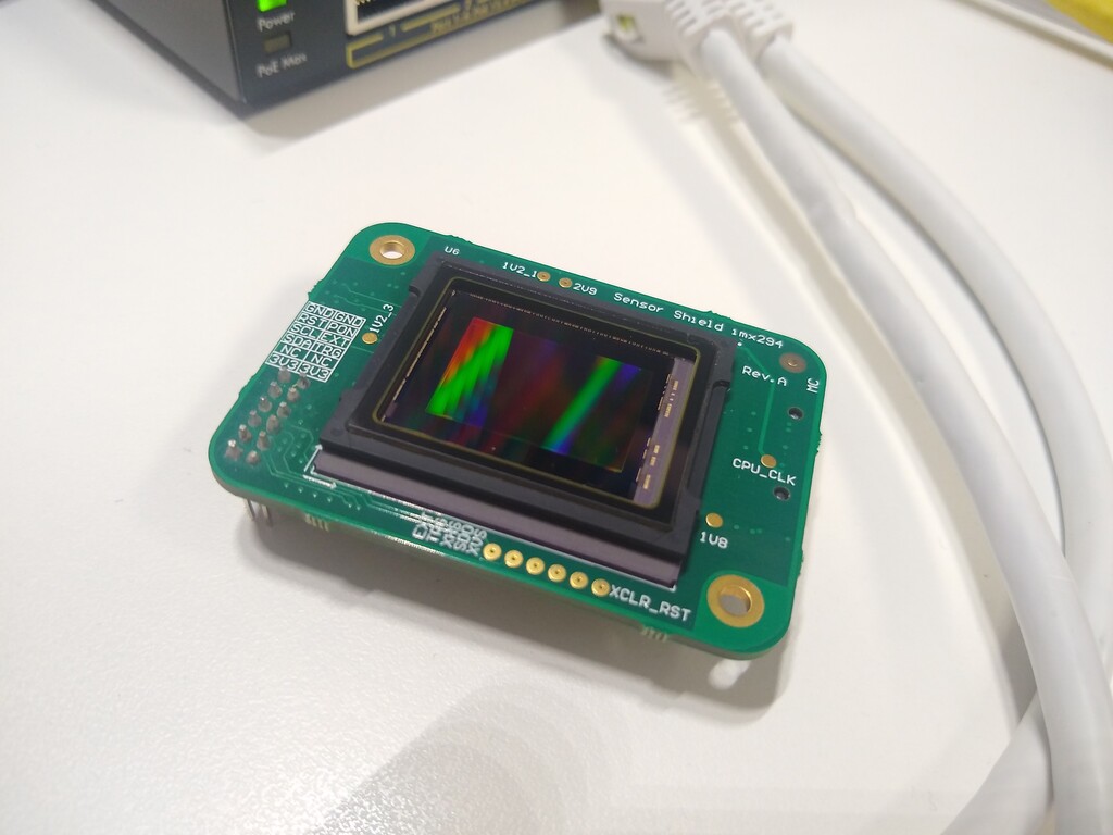 Picture of the IMX294 built on its PCB shield